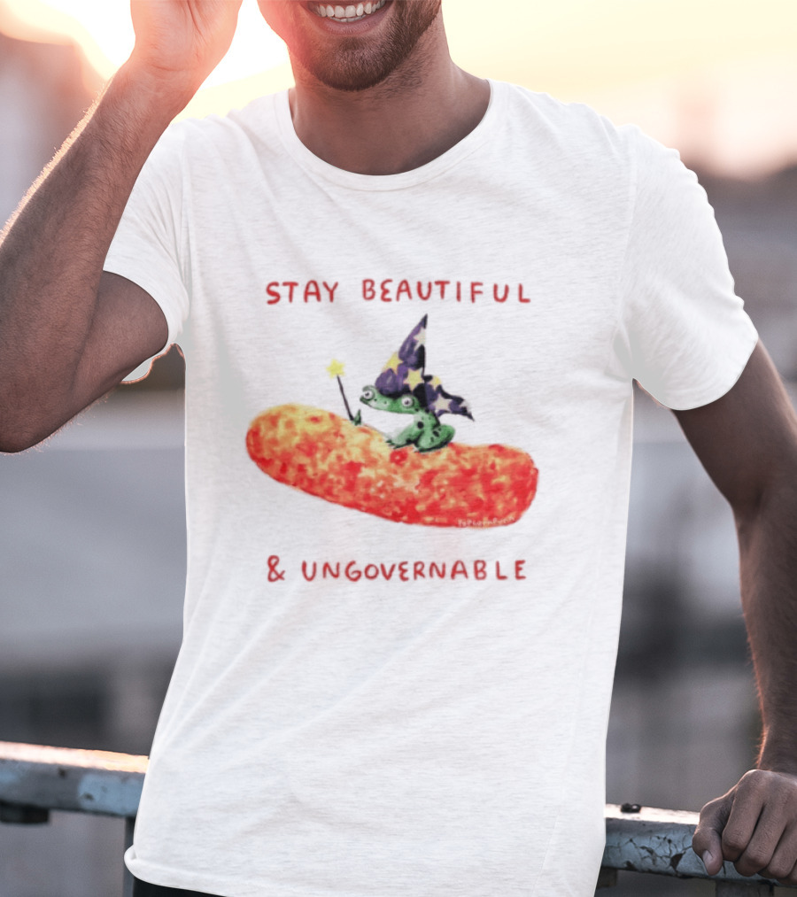 Stay Beautiful Ungovernable Wizard Frog Cheese Magic T-Shirt