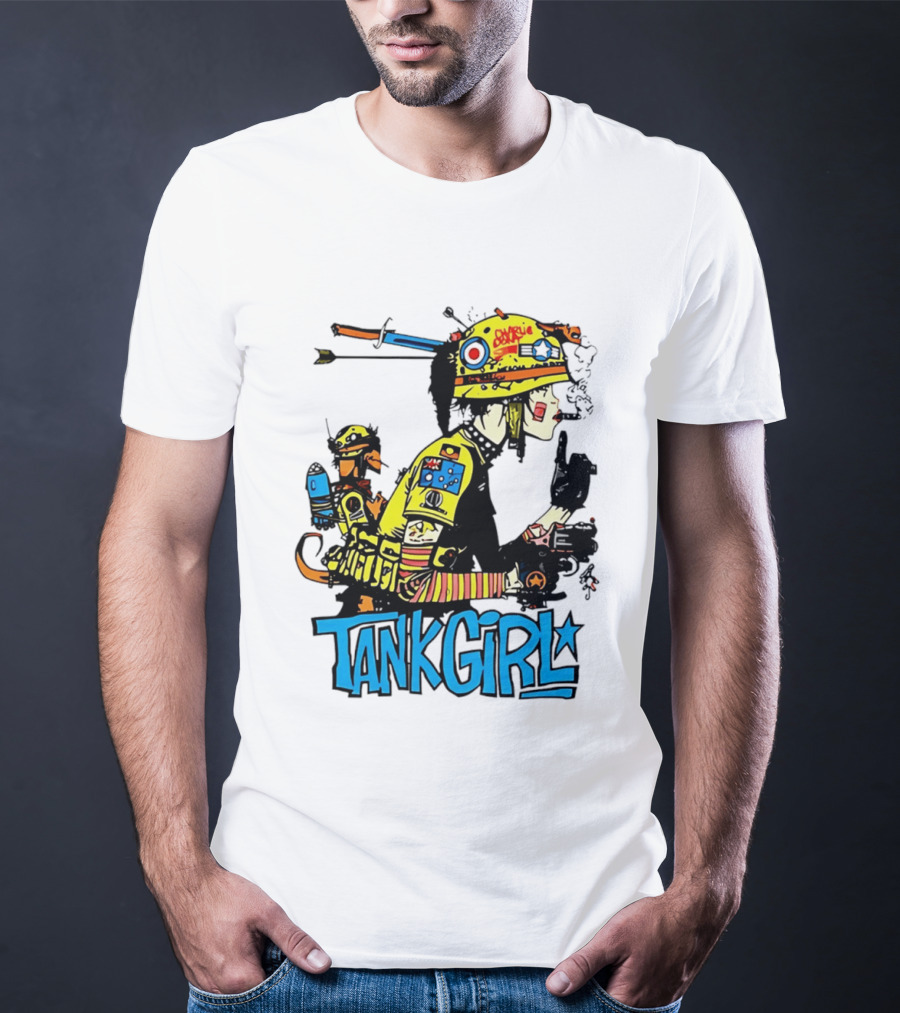 Tank Girl Vol 2 Comic Graphic With Booga And Classic Helmet T-Shirt