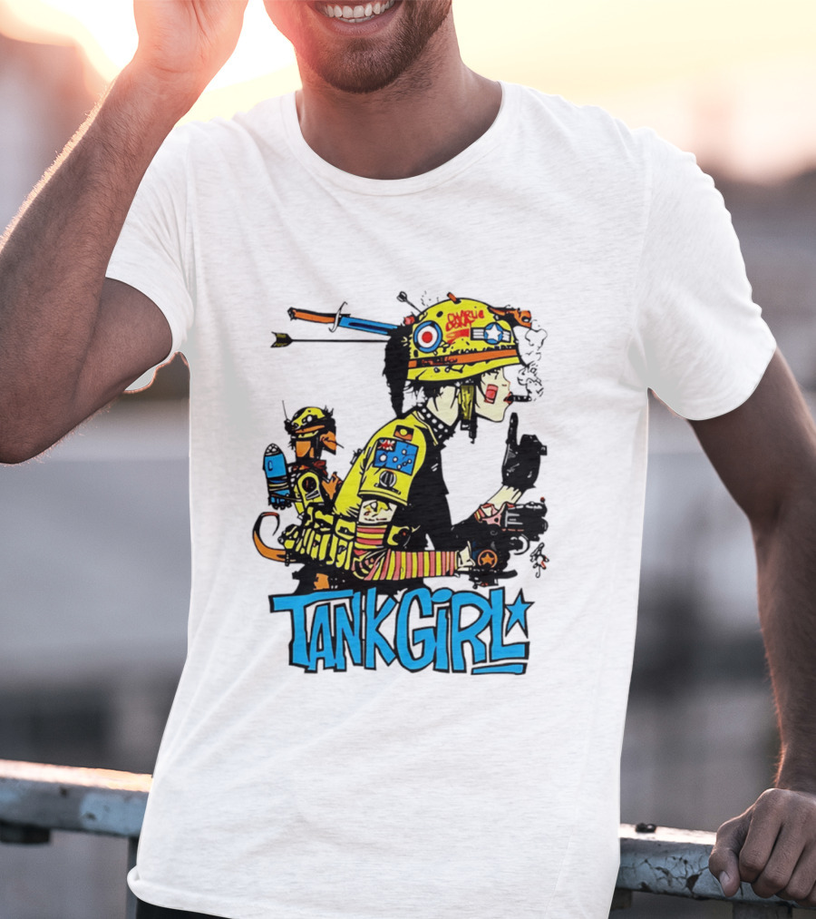 Tank Girl Vol 2 Comic Graphic With Booga And Classic Helmet T-Shirt