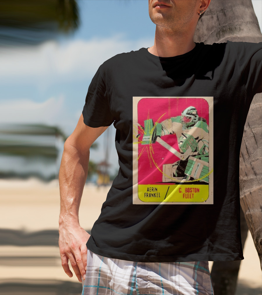 Aerin Frankel C. Boston Fleet Goalie Vintage Style Hockey Card T-Shirt