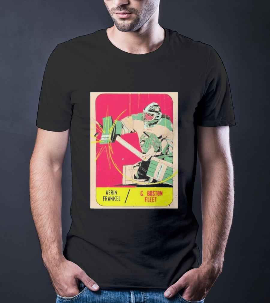 Aerin Frankel C. Boston Fleet Goalie Vintage Style Hockey Card T-Shirt