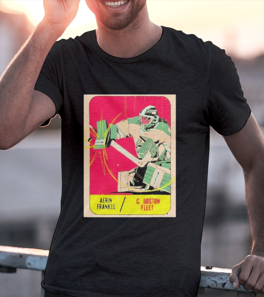 Aerin Frankel C. Boston Fleet Goalie Vintage Style Hockey Card T-Shirt