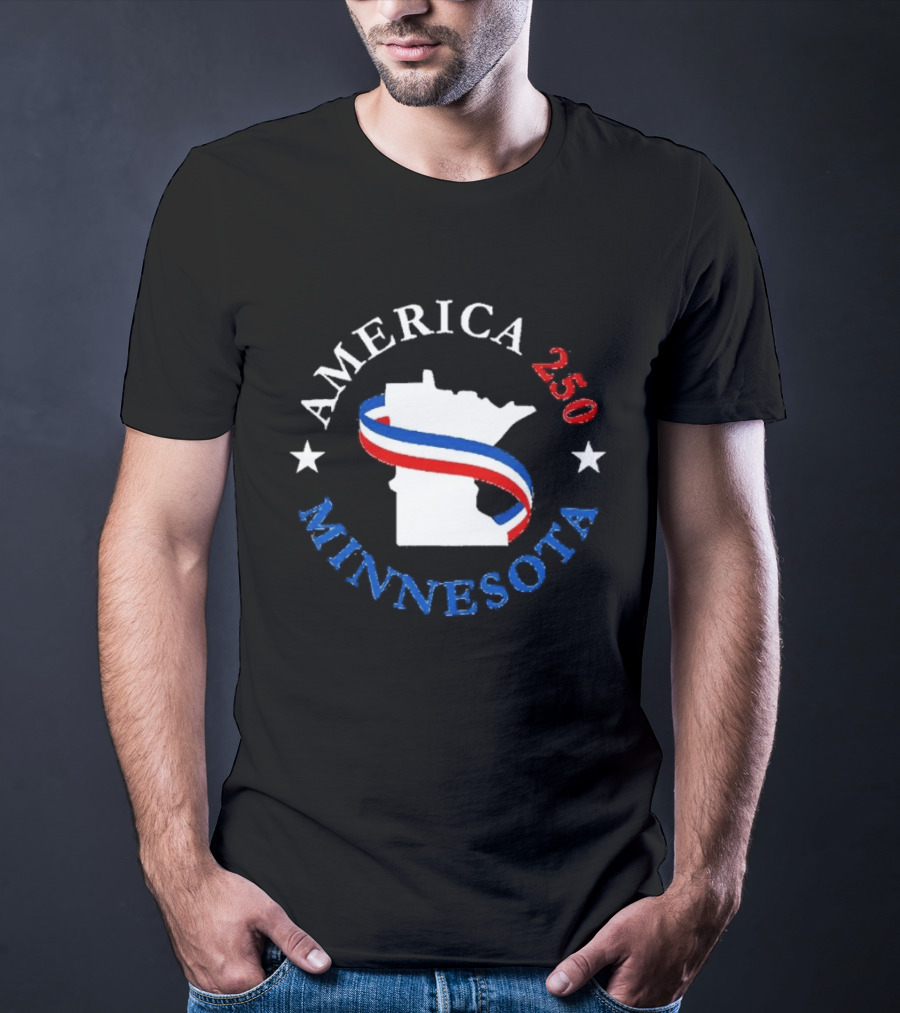America 250 Minnesota State Celebration Patriot Stars T-Shirt