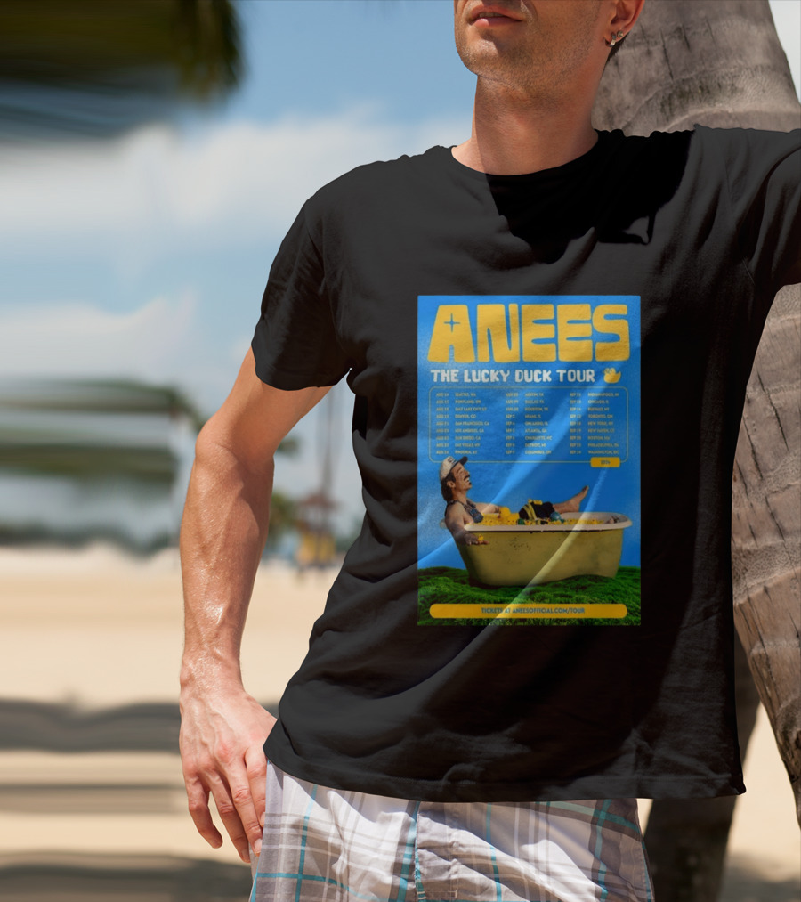 Anees The Lucky Duck Tour 2026 Dates Tickets Bath Tub T-Shirt