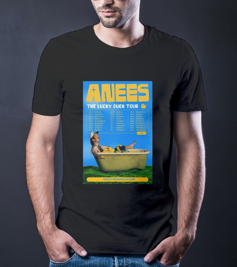 Anees The Lucky Duck Tour 2026 Dates Tickets Bath Tub T-Shirt