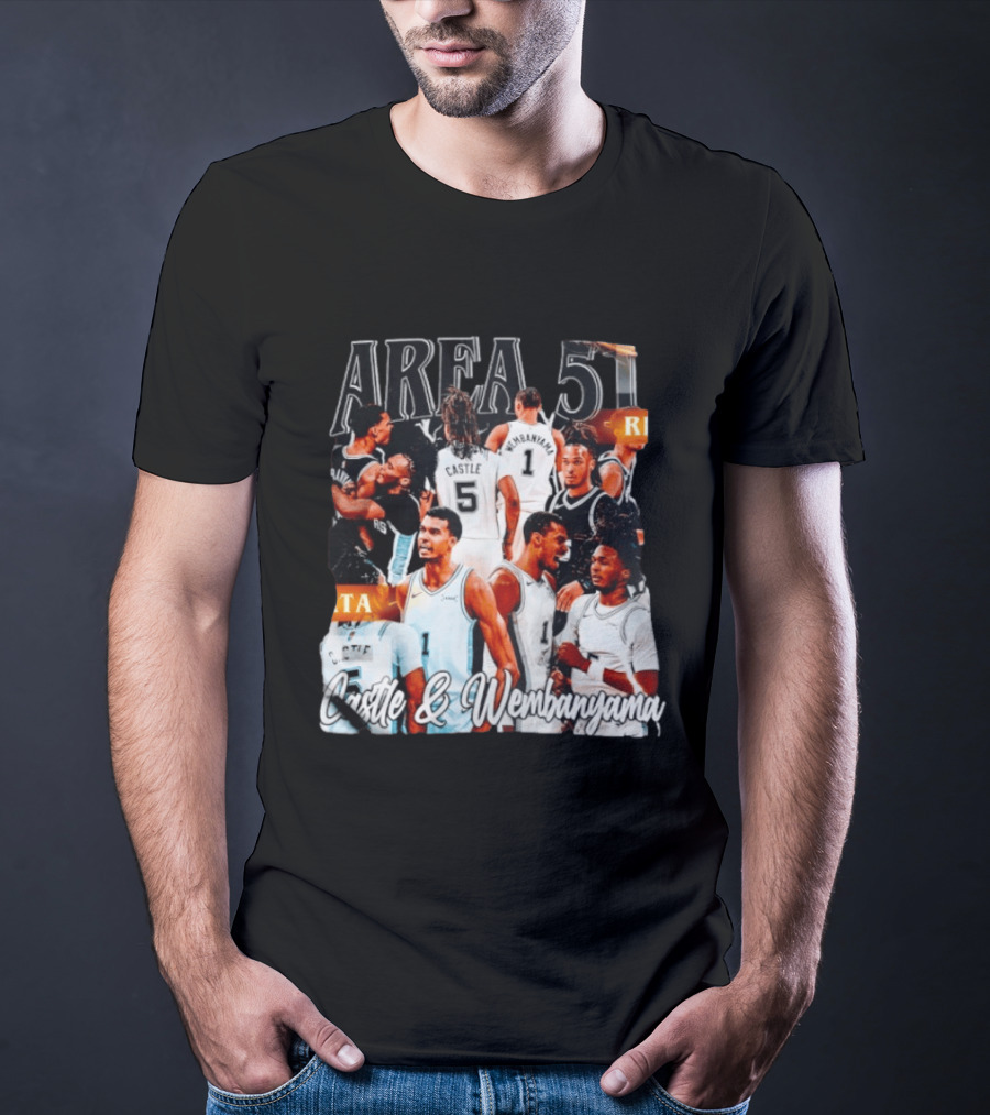 Area 51 Stephon Castle Victor Wembanyama San Antonio Spurs Basketball T-Shirt