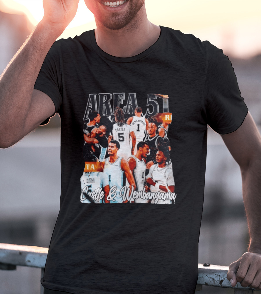 Area 51 Stephon Castle Victor Wembanyama San Antonio Spurs Basketball T-Shirt