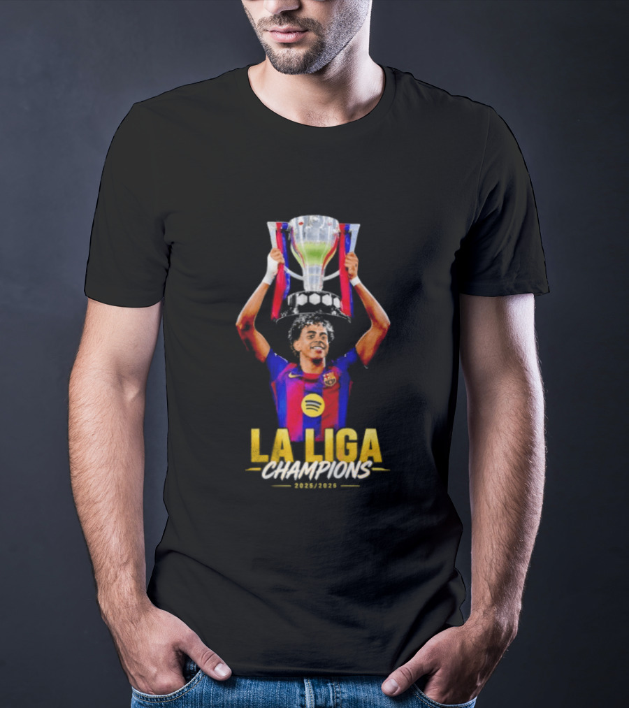 Barcelona La Liga Champions 2025 26 Mes Que Un Club T-Shirt