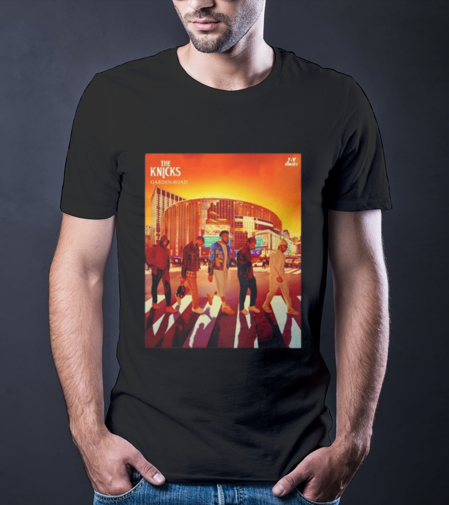 The Knicks Garden Road New York Knicks Madison Square Garden Abbey Road T-Shirt