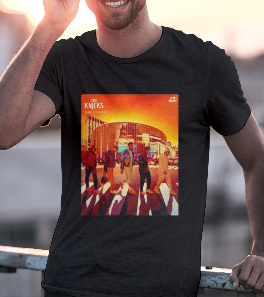 The Knicks Garden Road New York Knicks Madison Square Garden Abbey Road T-Shirt