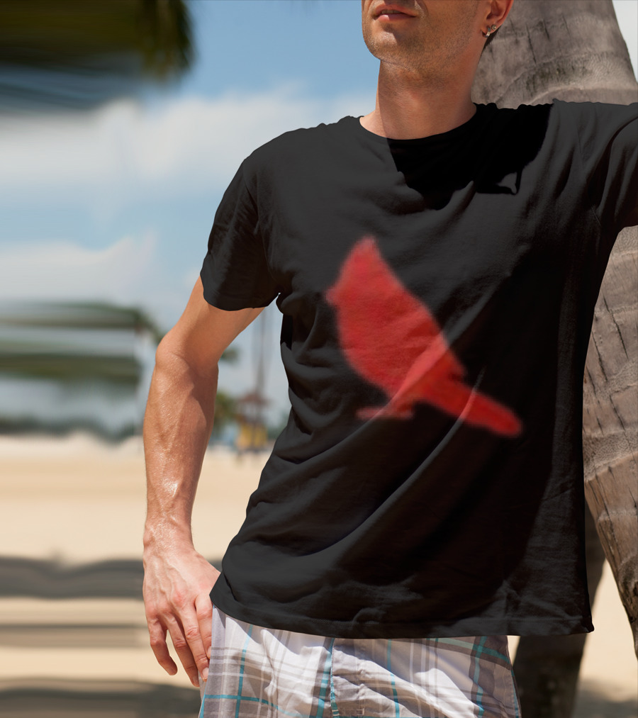 The Slumerican Cardinal Red Bird Stylized T-Shirt