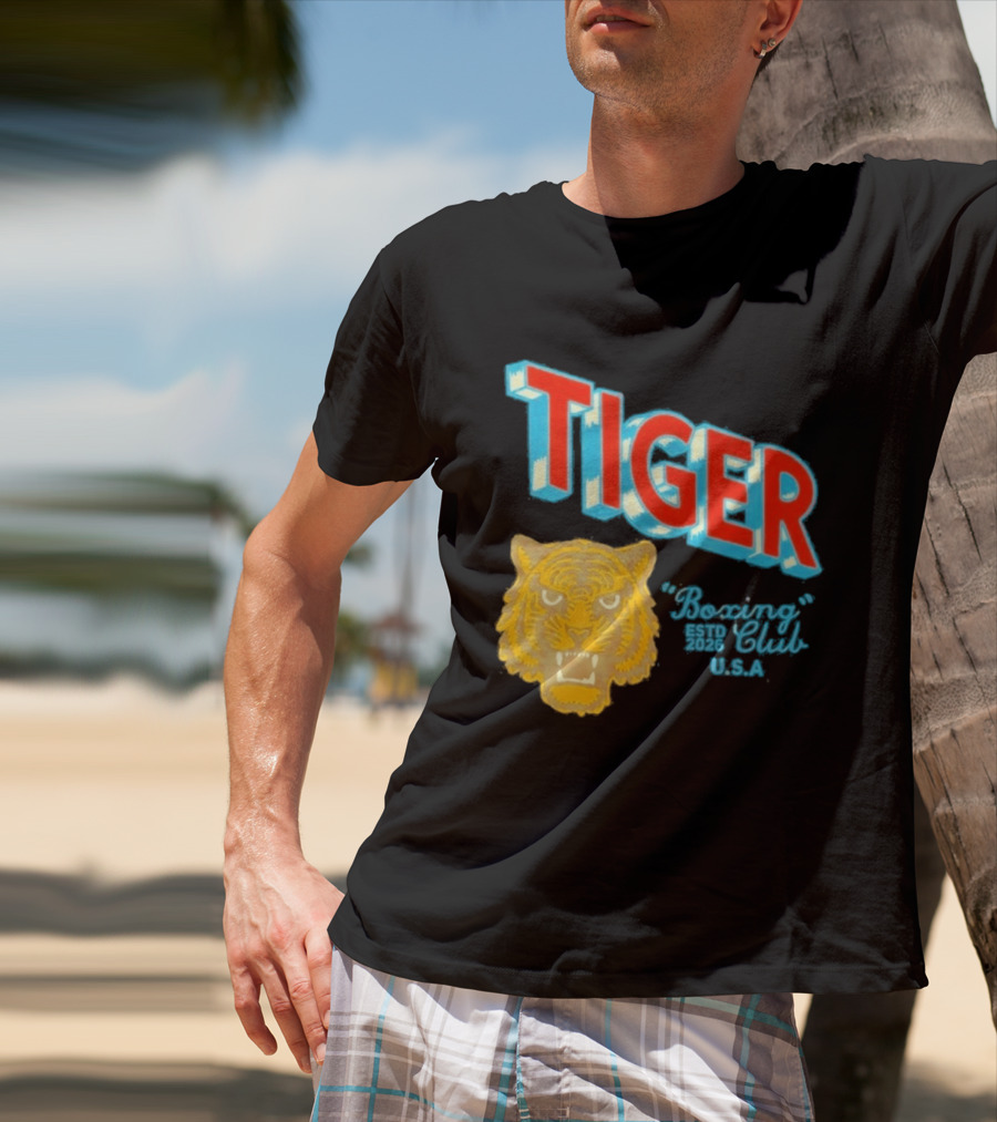 Tiger Boxing Club Estd 2026 USA Tiger Head Logo Sports Team T-Shirt