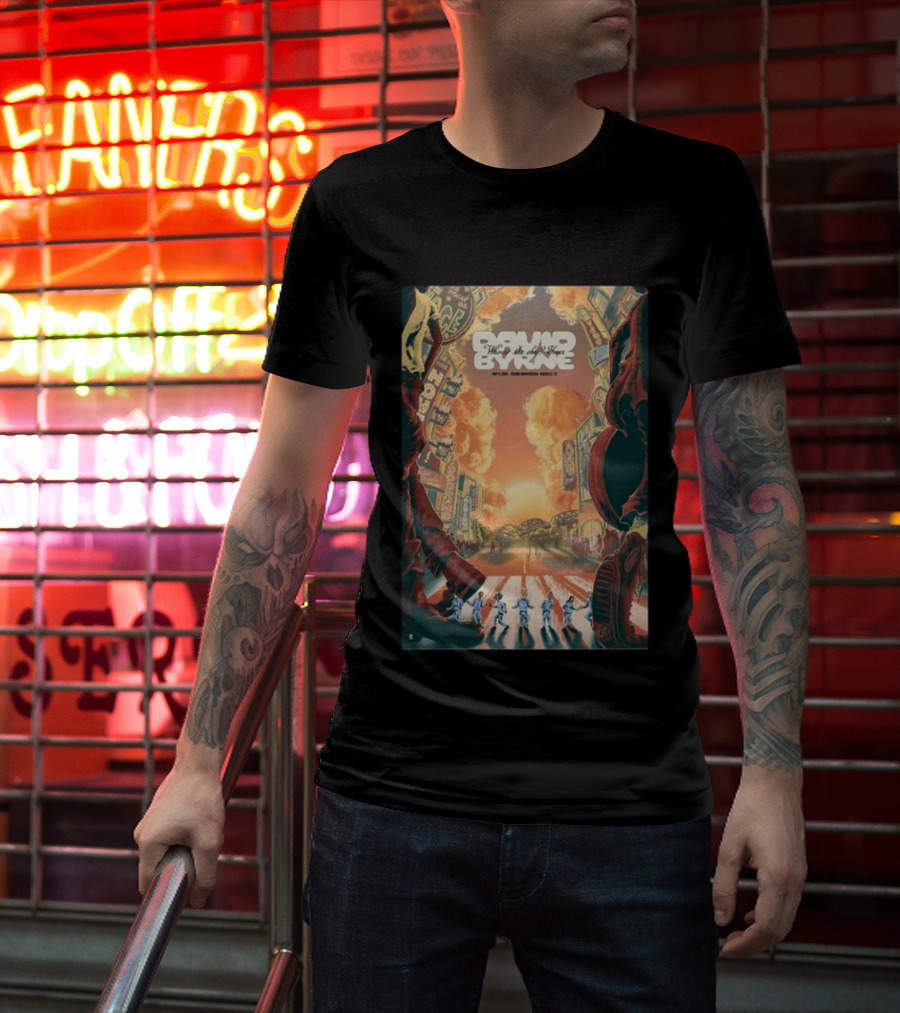David Byrne Who Is The Sky North American Tour 2026 Vintage Retro Cityscape T-Shirt