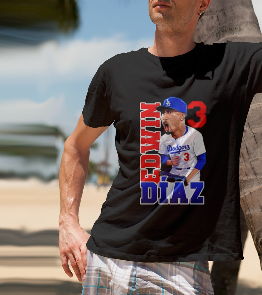 Los Angeles Dodgers Edwin Díaz Number 3 MLB Baseball 2026 T-Shirt