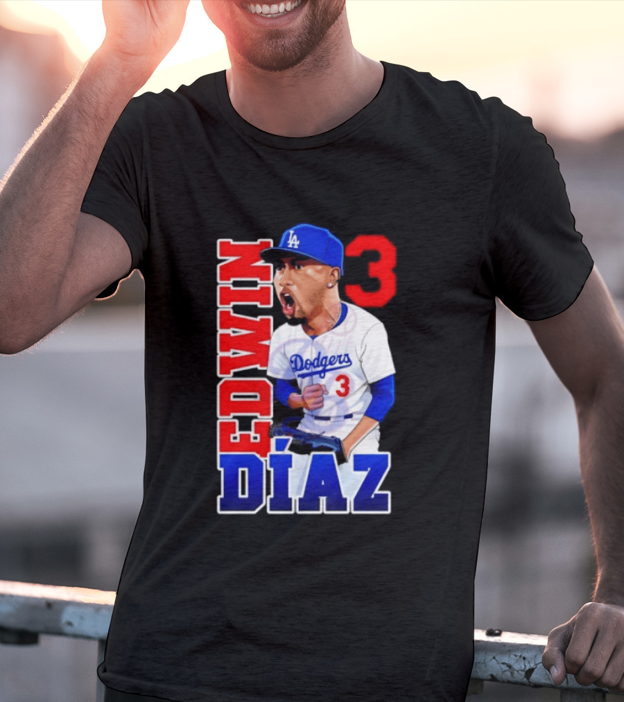 Los Angeles Dodgers Edwin Díaz Number 3 MLB Baseball 2026 T-Shirt