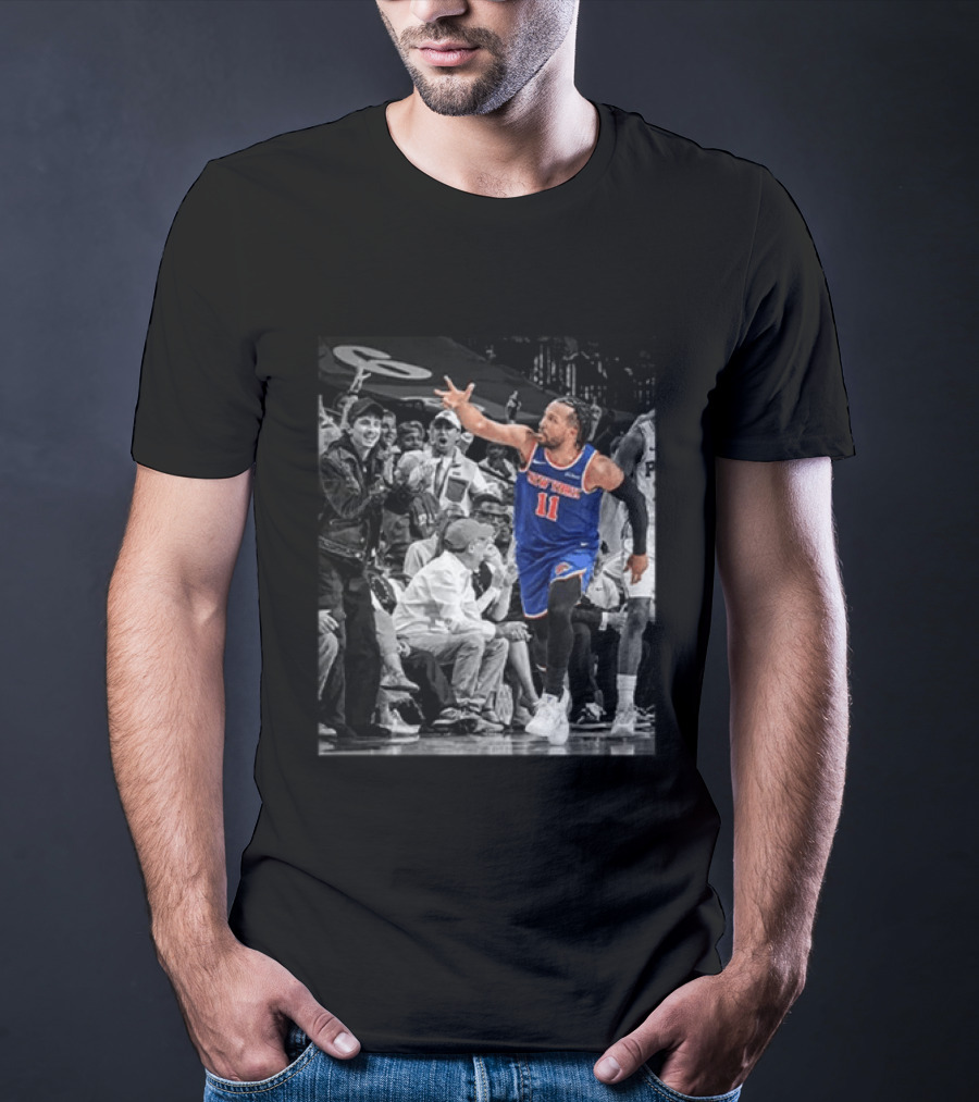 Jalen Brunson New York Knicks Basketball Player Number 11 Action In Game T-Shirt
