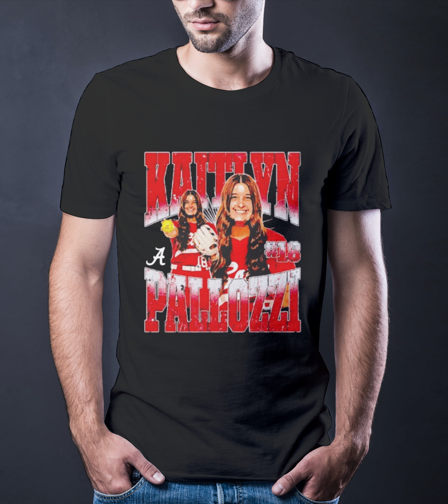 Kaitlyn Pallozzi Alabama Crimson Tide Softball Player #18 Collage T-Shirt