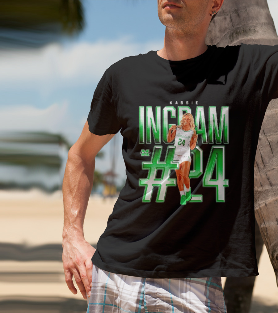 Kassie Ingram Marshall #24 Thundering Herd Team T-Shirt