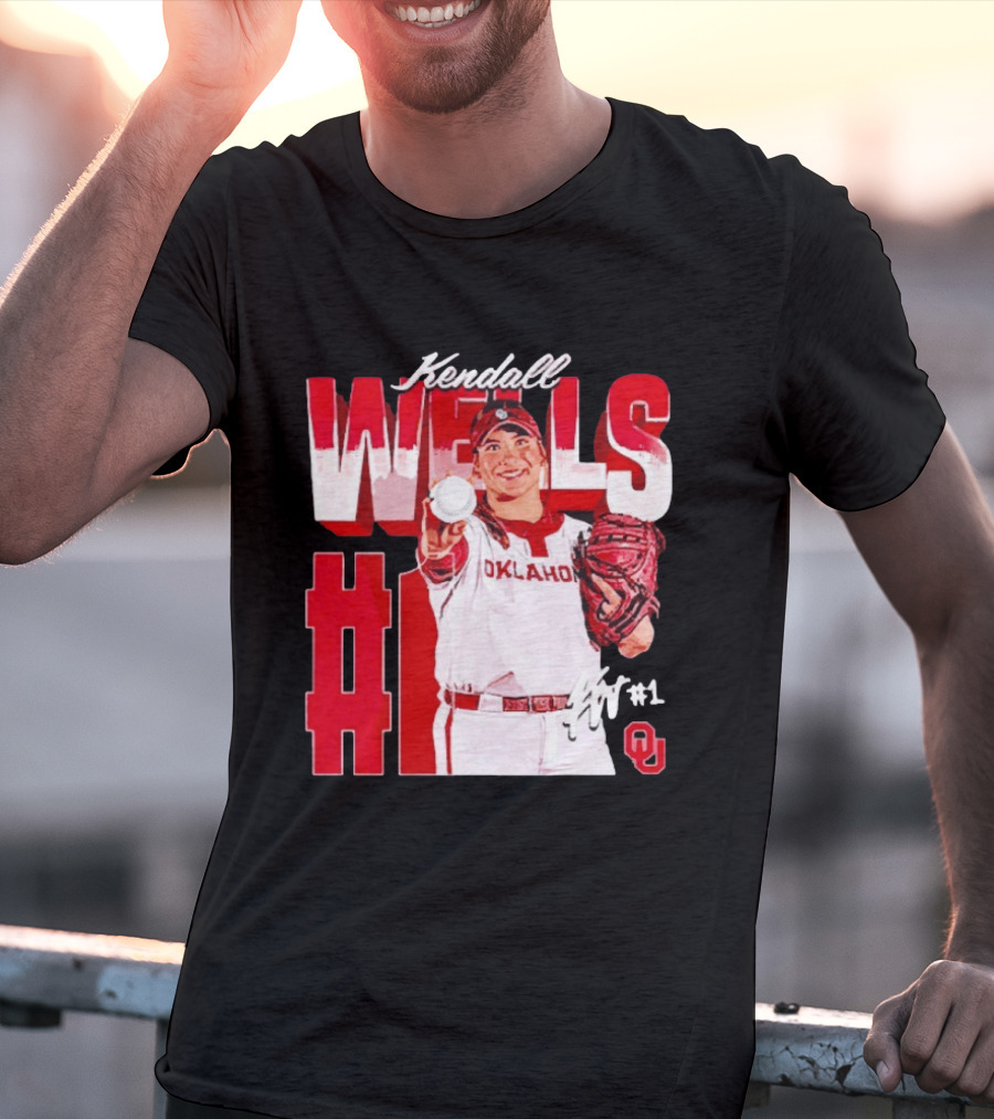 Kendall Wells Oklahoma Sooners Softball Player #1 T-Shirt