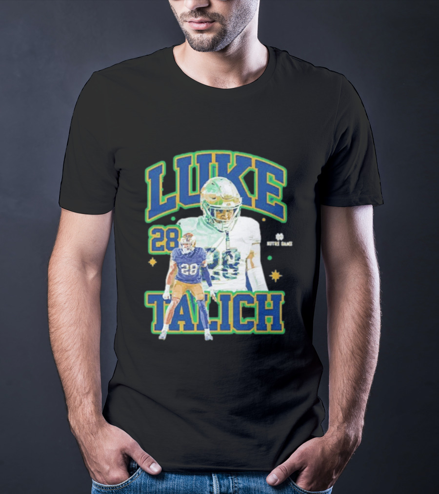 Notre Dame Football Luke Talich 28 Fighting Irish Player T-Shirt