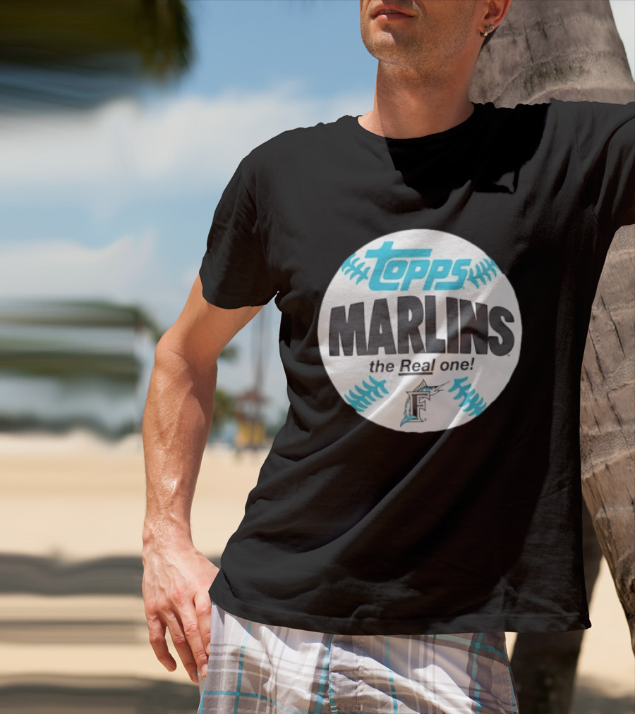 Topps Marlins The Real One MLB Miami T-Shirt