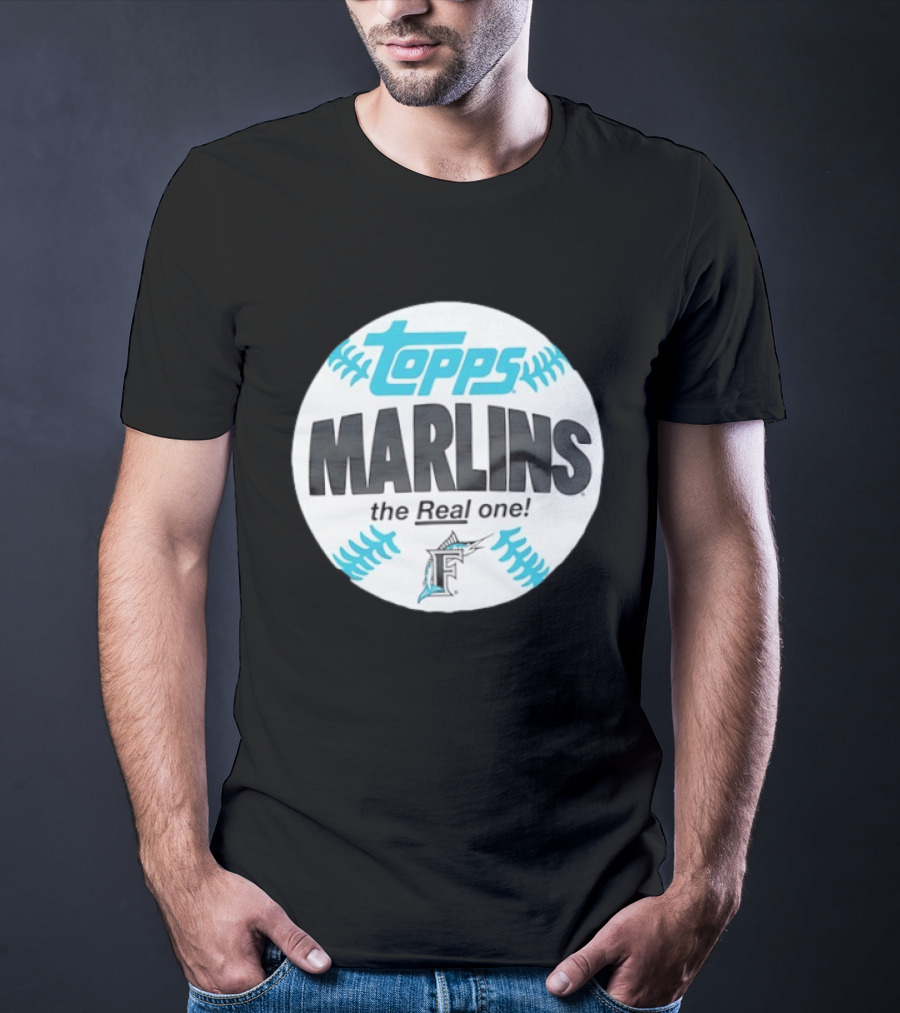 Topps Marlins The Real One MLB Miami T-Shirt