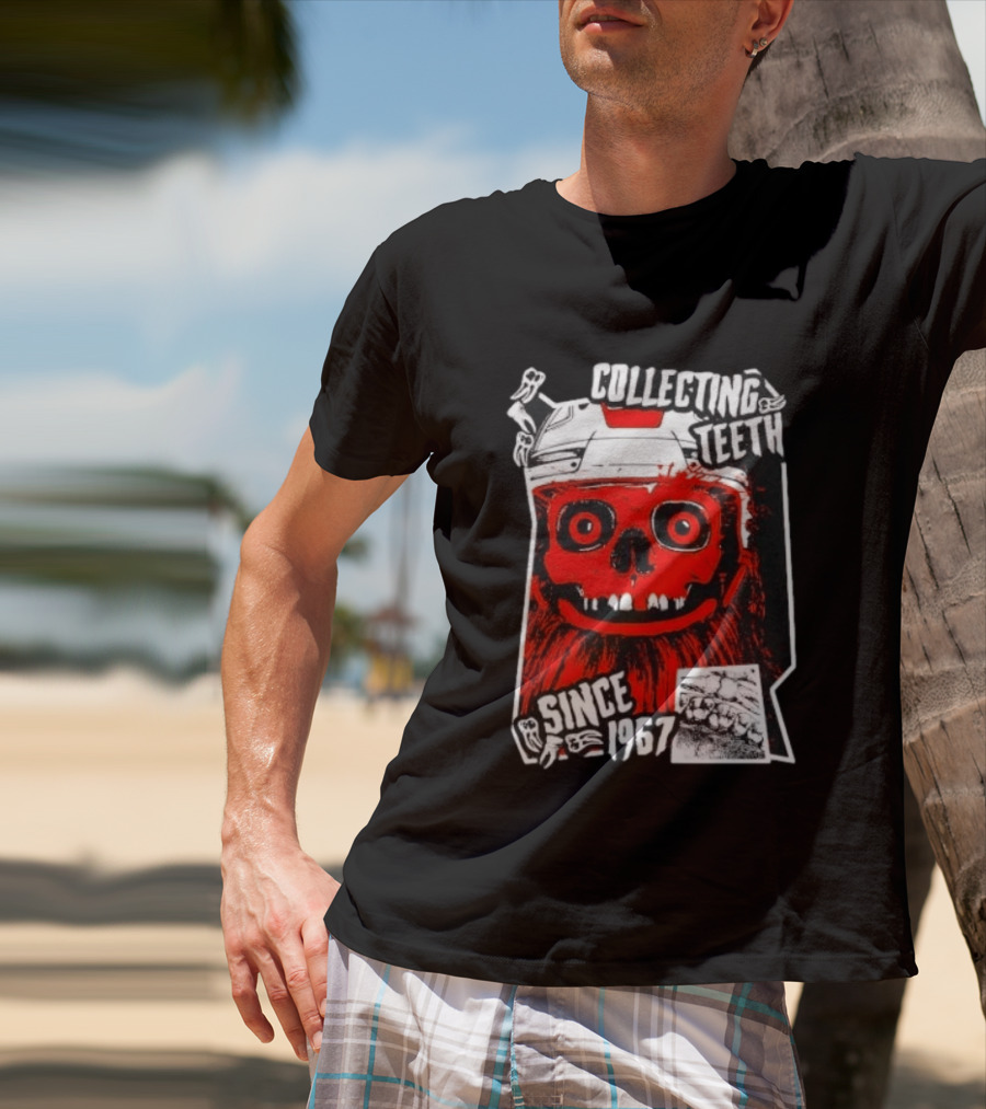 Philadelphia Flyers Gritty Collecting Teeth Since 1967 Monster Face Helmet T-Shirt