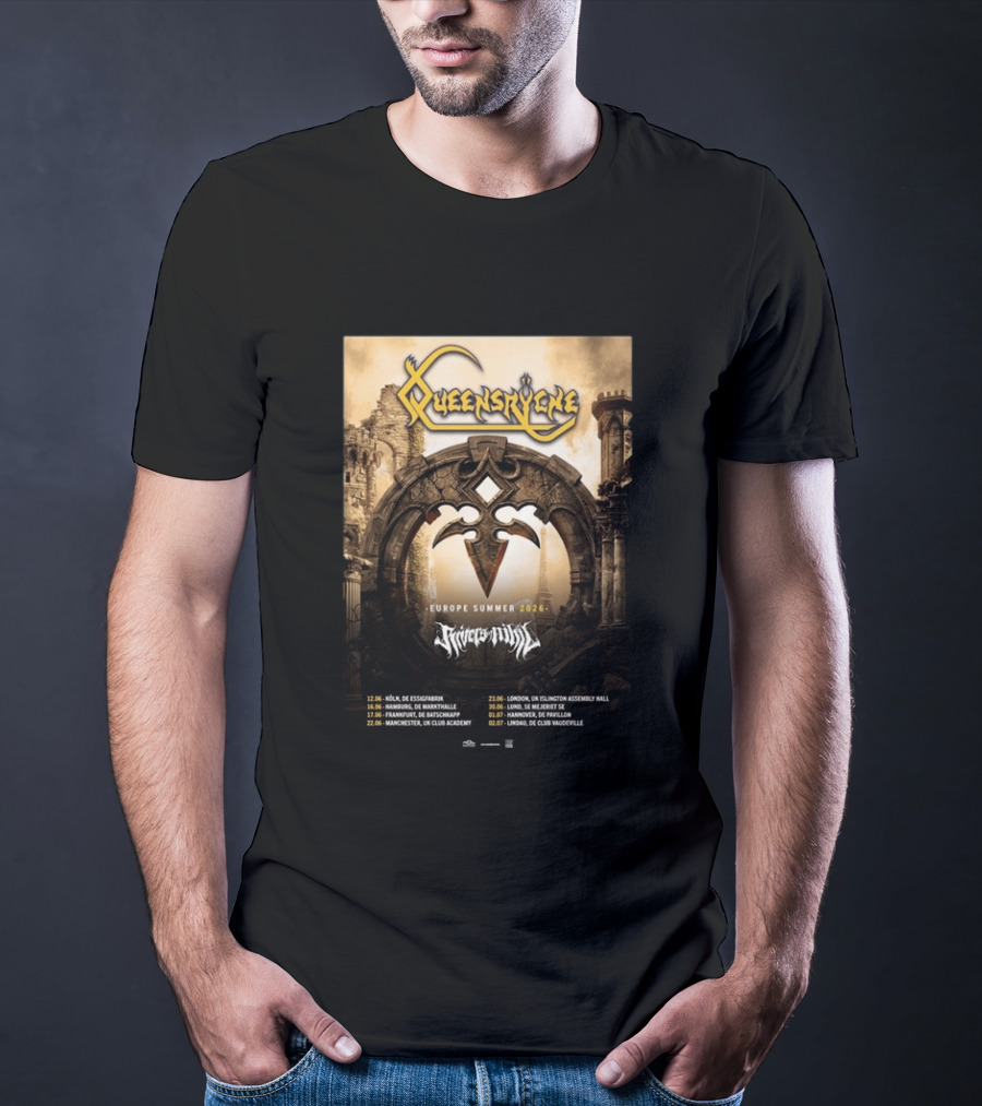 Queensryche Europe Summer 2026 Tour Dates Band T-Shirt