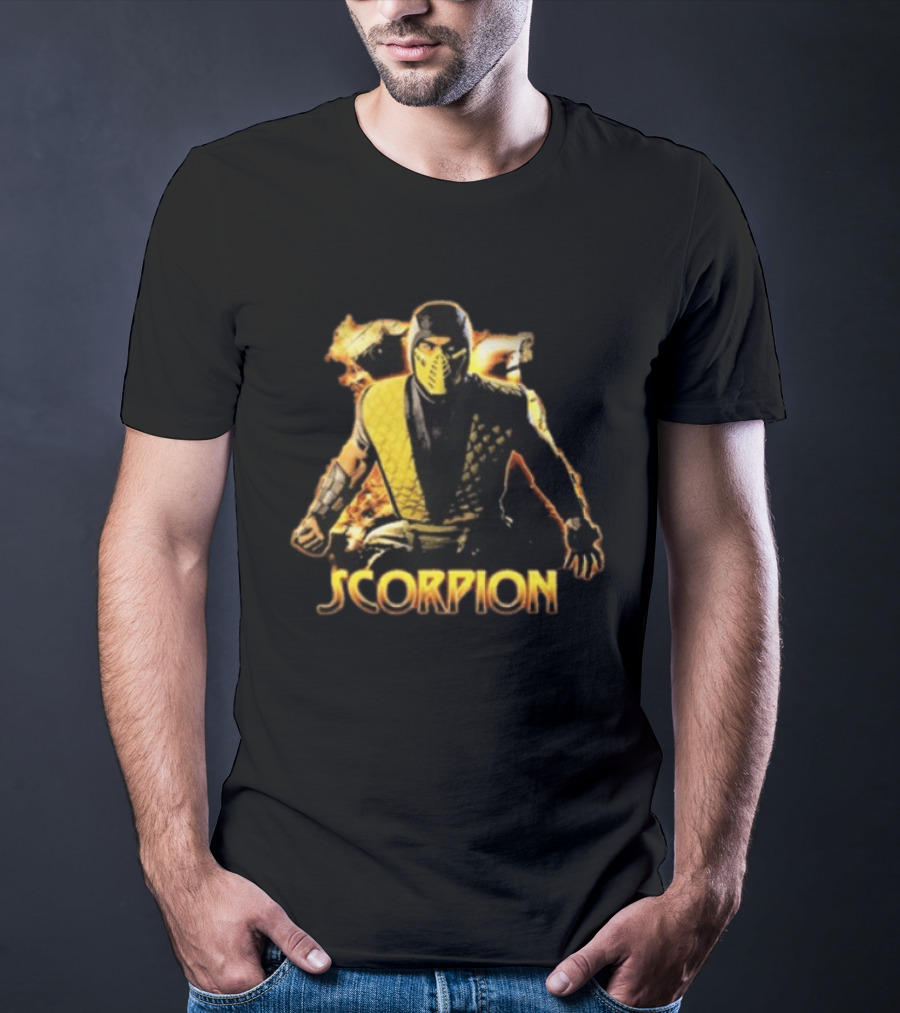 Scorpion Get Over Here Mortal Kombat Character Fan T-Shirt