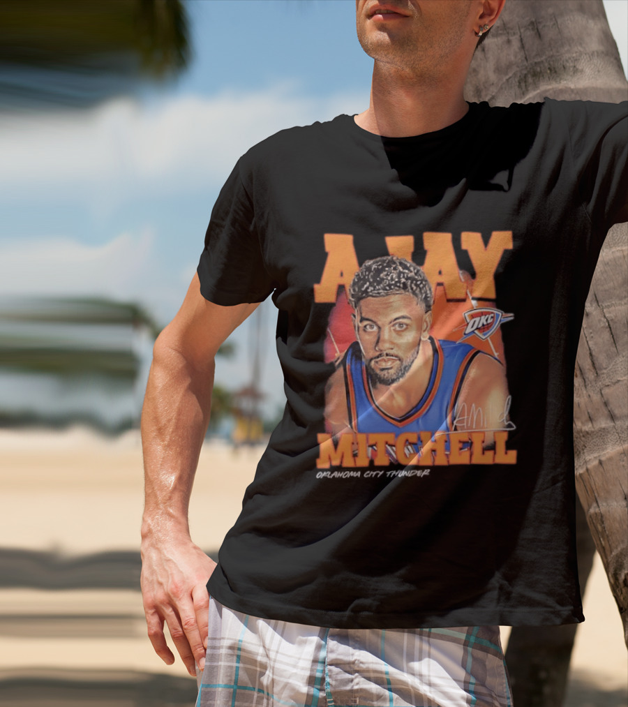 Ajay Mitchell Oklahoma City Thunder OKC Airbrush T-Shirt
