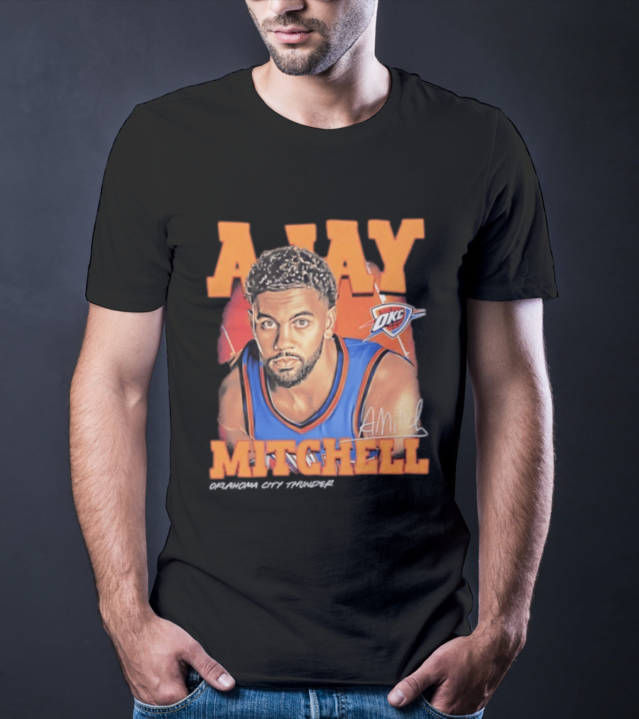 Ajay Mitchell Oklahoma City Thunder OKC Airbrush T-Shirt