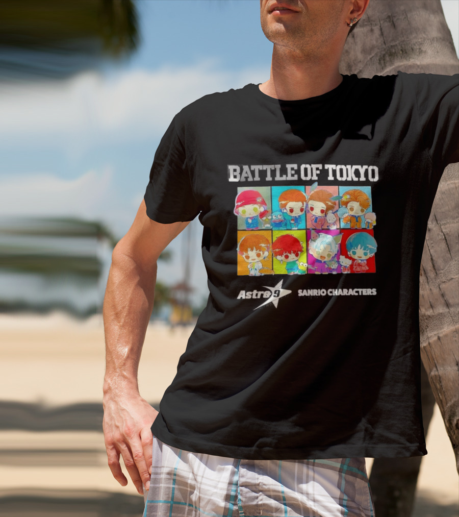 Battle Of Tokyo Astro 9 Sanrio Characters Cute Colorful Anime Collaboration T-Shirt
