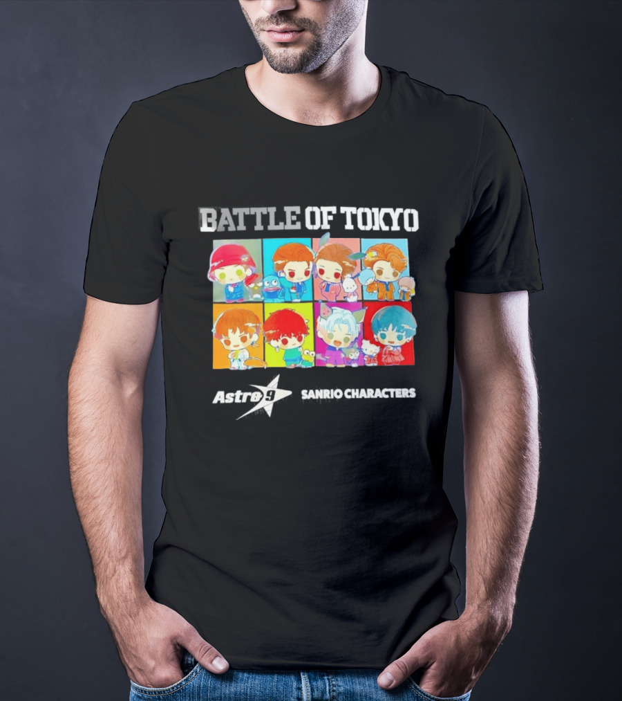Battle Of Tokyo Astro 9 Sanrio Characters Cute Colorful Anime Collaboration T-Shirt