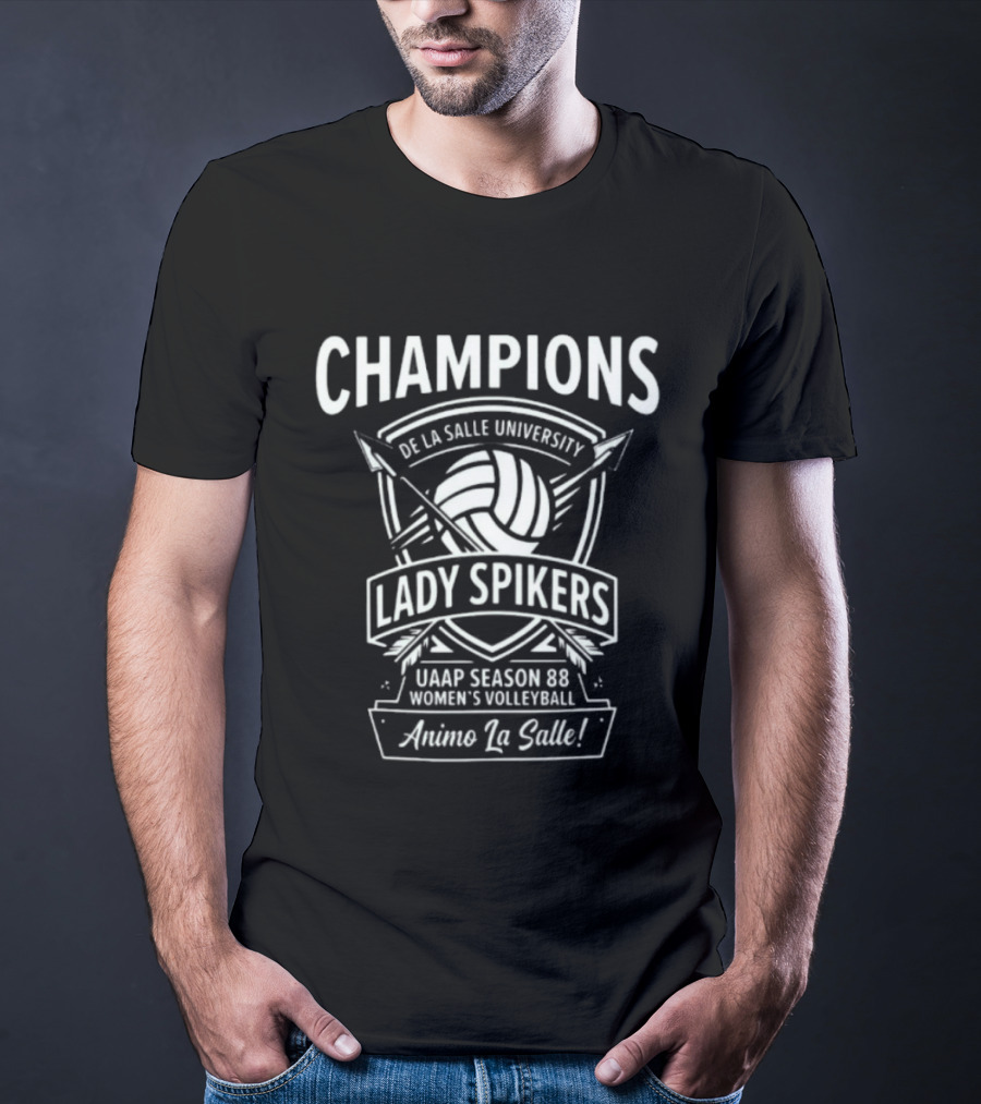 Champions De La Salle University Lady Spikers UAAP Season 88 Women's Volleyball Animo La Salle T-Shirt