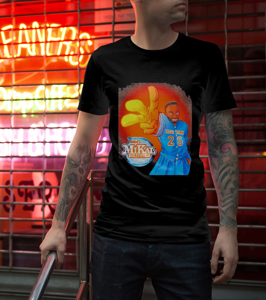New York 25 Mikal Bridges No Longer Ghost Files T-Shirt