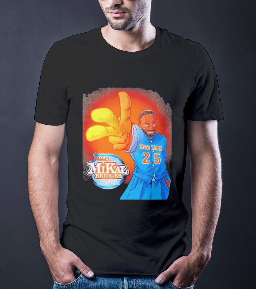 New York 25 Mikal Bridges No Longer Ghost Files T-Shirt