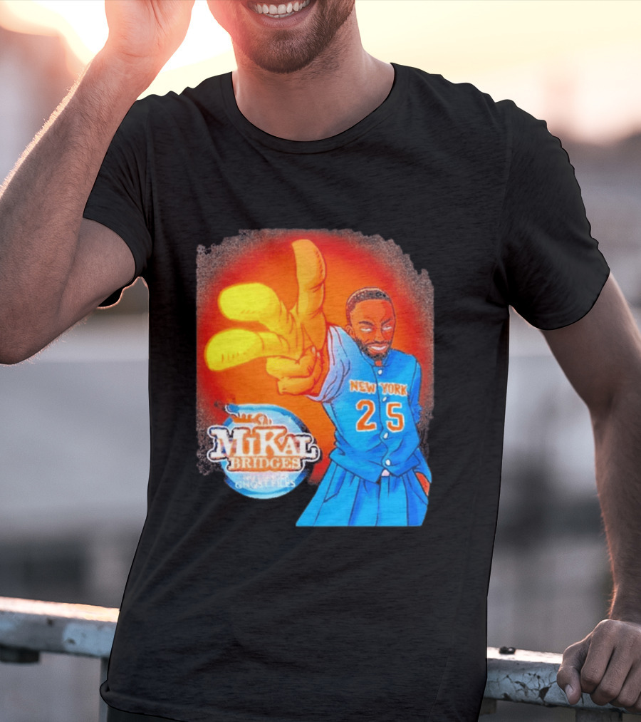 New York 25 Mikal Bridges No Longer Ghost Files T-Shirt