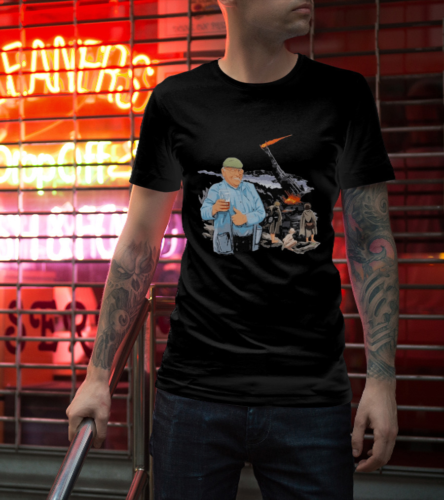 Fred Dibnah Thumbs Up At Mount Doom By Jim'll Paint It T-Shirt