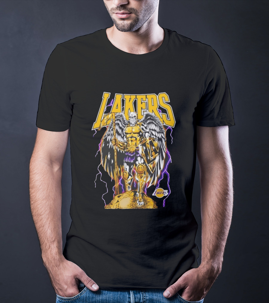 Los Angeles Lakers Warren Lotas Angel Of The City Warrior T-Shirt