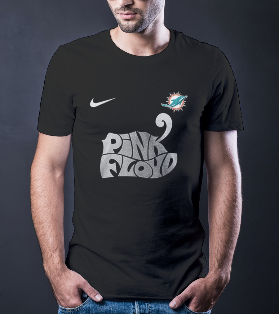 Nike Miami Dolphins Pink Floyd The Dark Side Of The Moon Collaboration T-Shirt