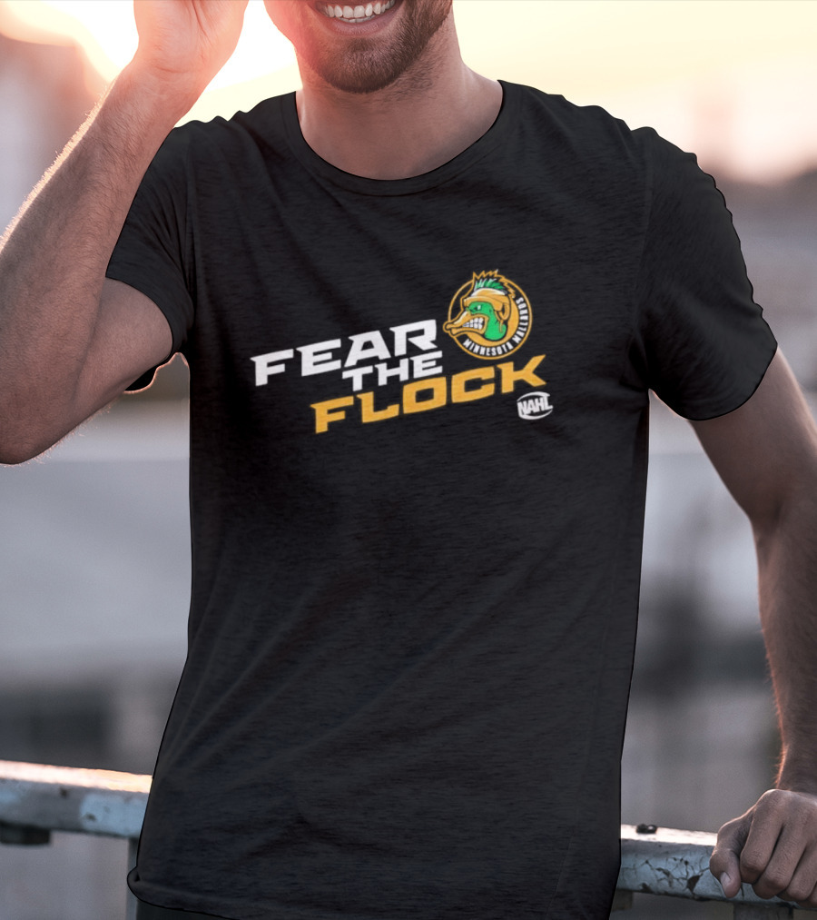Minnesota Mallards Fear The Flock Team Spirit T-Shirt