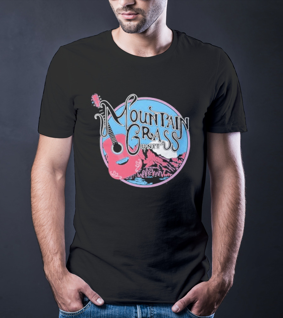 Mountain Grass Guitar Circle T-Shirt