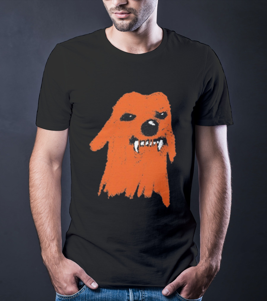 Small Grumpy Orange Dog With Fangs T-Shirt