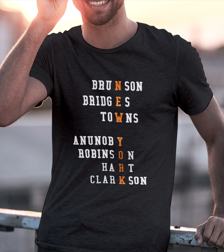 Brunson Bridges Towns Anunoby Robins Hart Clarkson New York Basketball Squad T-Shirt