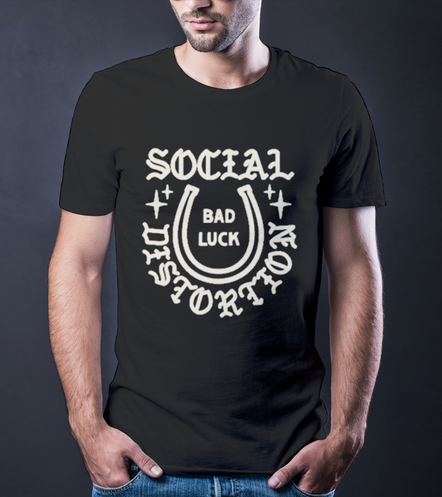 Social Distortion Bad Luck Horseshoe Stars T-Shirt