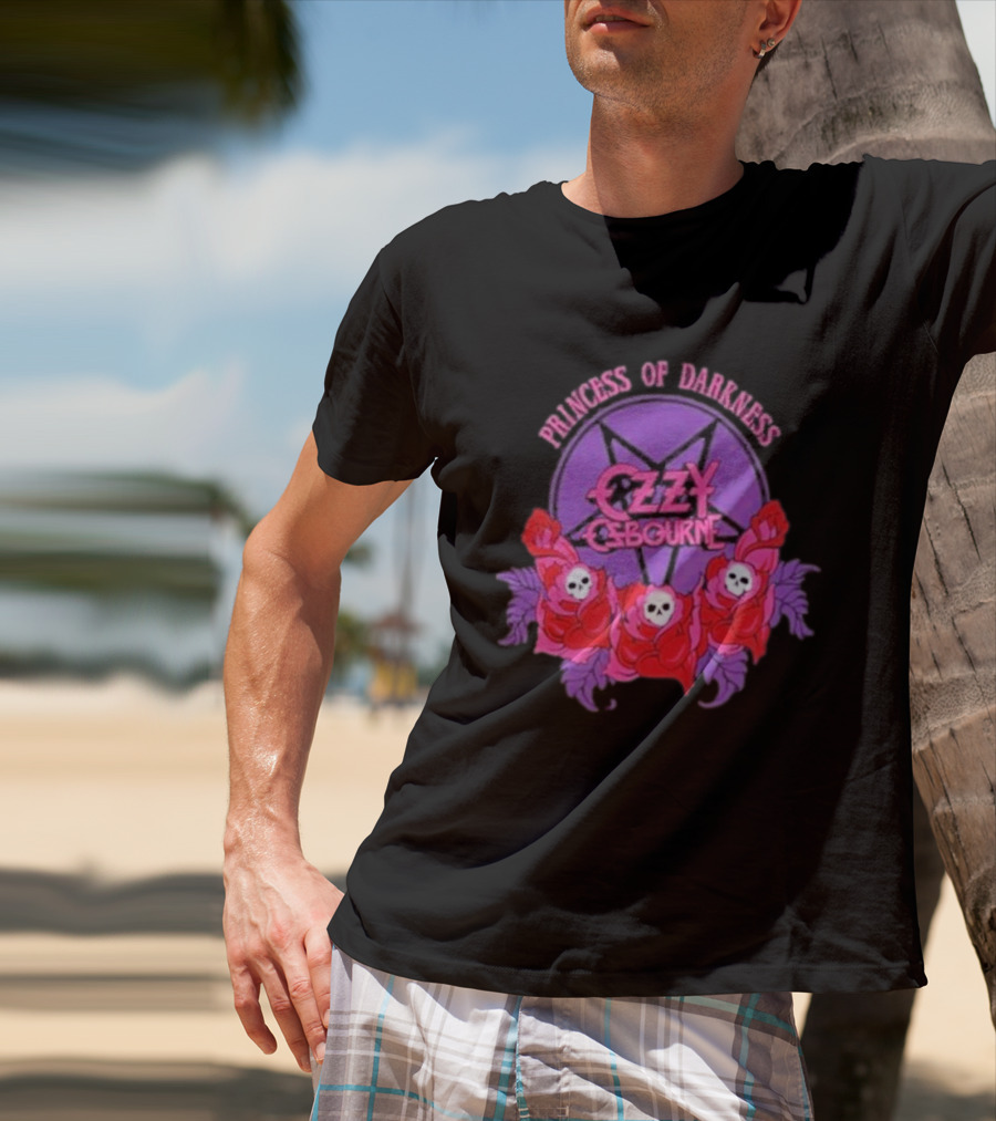 Ozzy Osbourne Princess Of Darkness Roses Skulls T-Shirt