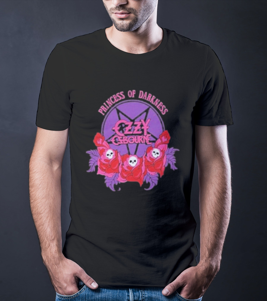 Ozzy Osbourne Princess Of Darkness Roses Skulls T-Shirt