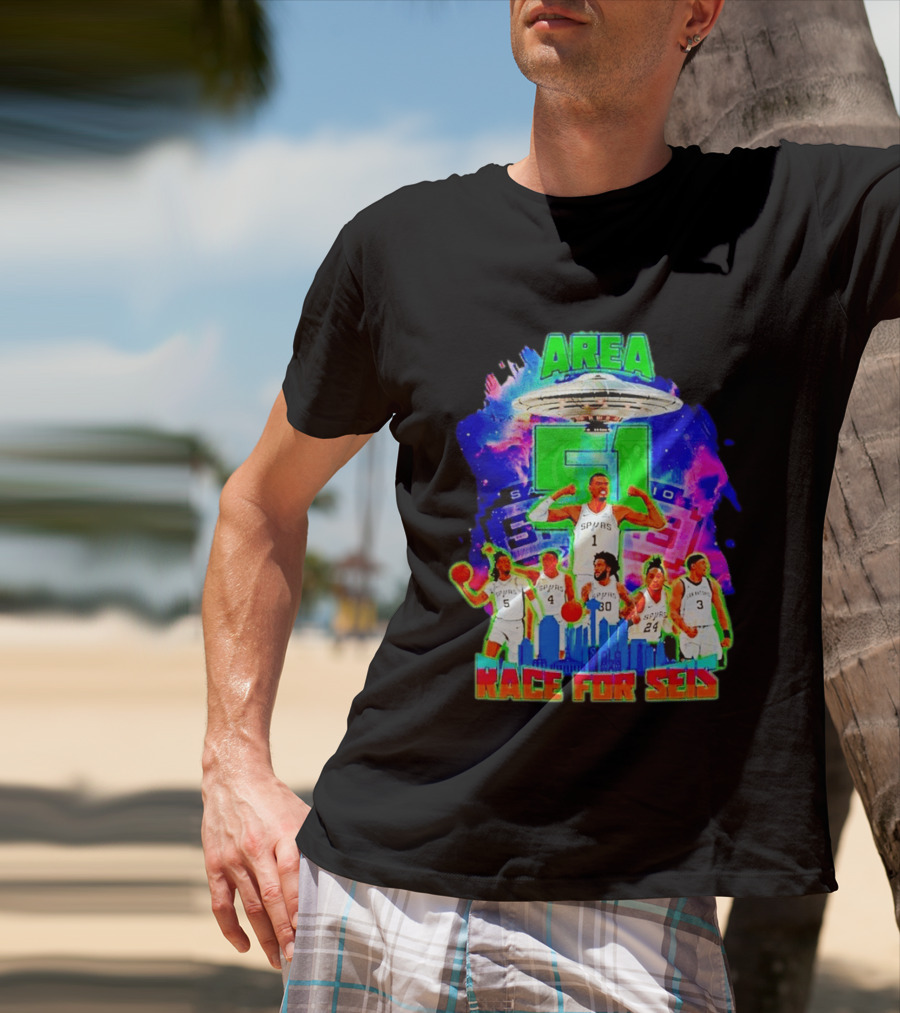 Area 51 Spurs San Antonio Race For Seis T-Shirt