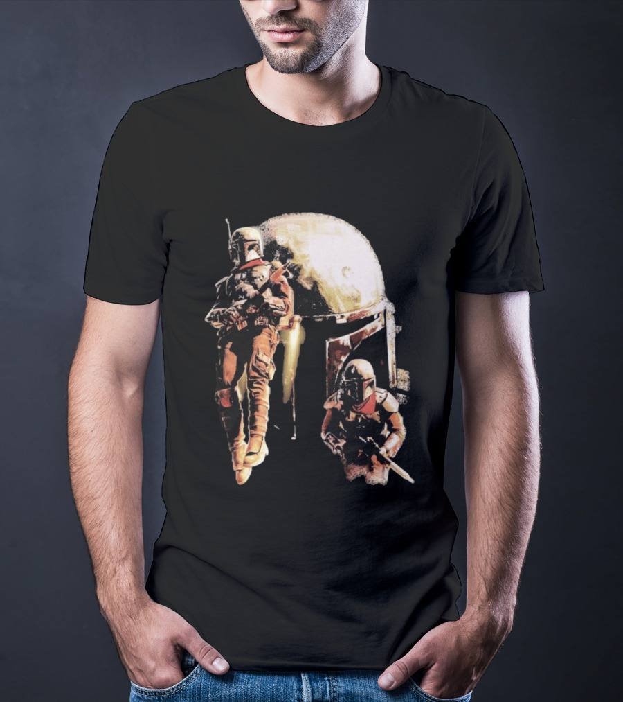 Star Wars Cobb Vanth Mandalorian Collage Forge Helmet T-Shirt
