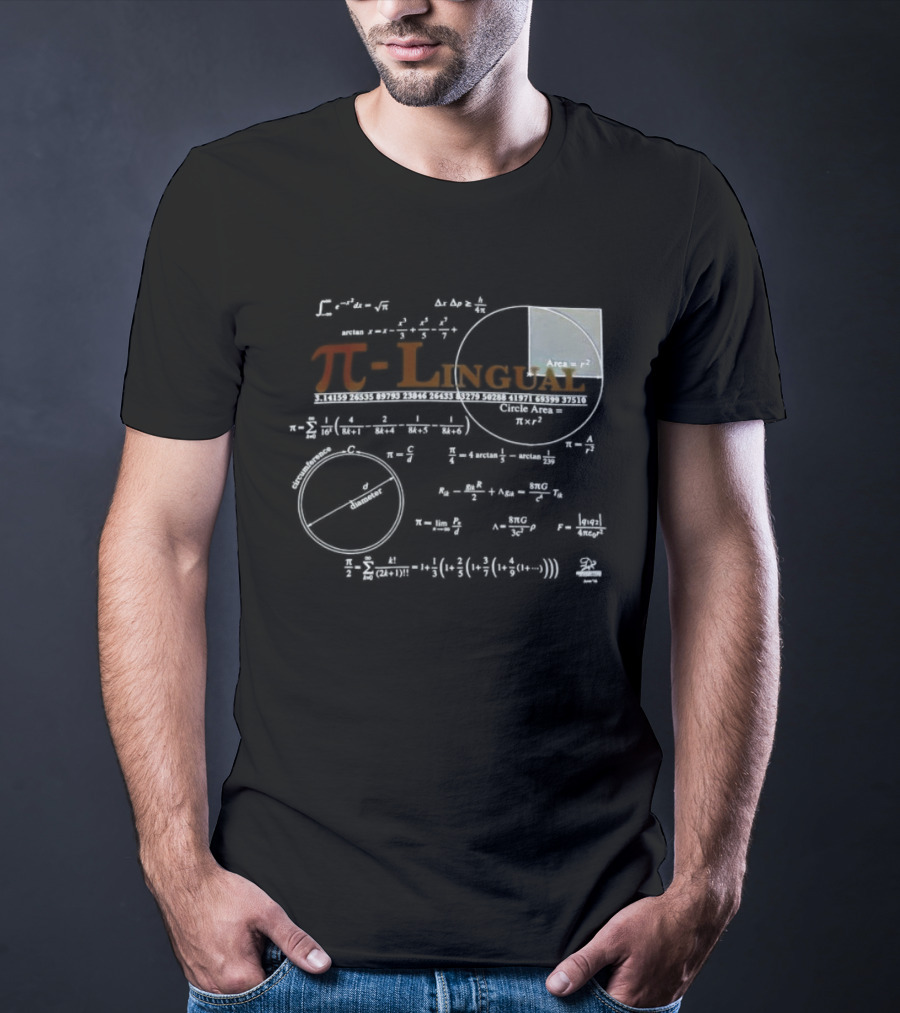 Pi Lingual Math Geek Physics Nerd Equations And Formulas T-Shirt